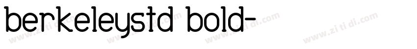 berkeleystd bold字体转换